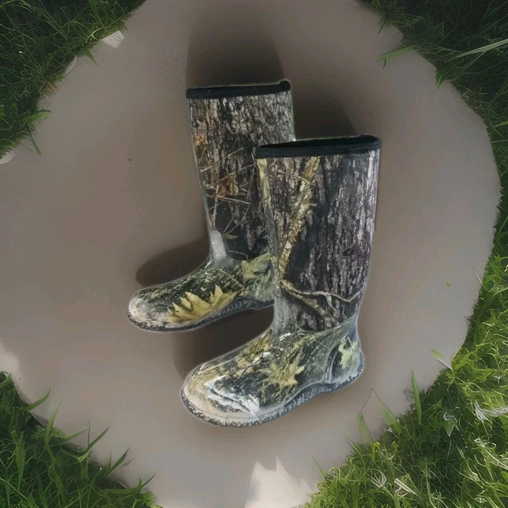 BOGS Women Classic  Mossy Oak Boots Camo 71480 Tall EUC Clean Waterproof Size 9